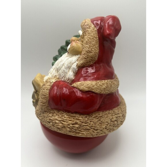 VTG. CHRISTMAS musical, Santa Claus is Coming to Town, wind up, Weeble Santa, - Picture 7 of 8